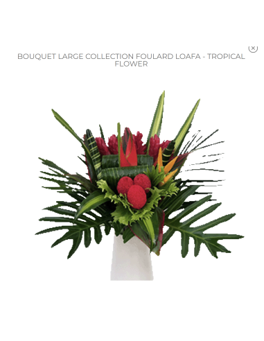 Tropical Bouquet "FOULARD LOAFA" LARGE Premium Collection 4 bunches