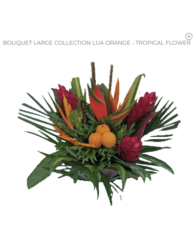 Tropical Bouquet "LUA ORANGE" LARGE Premium Collection 4 bunches