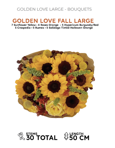 Golden Love Bouquet 30 stems