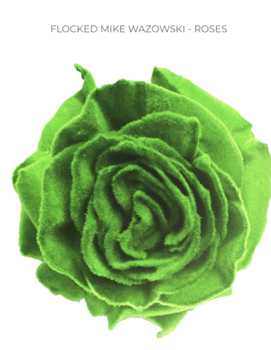 FLOCKED Green Roses 96 stems