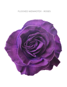 FLOCKED WENMOTDY Premium Purple flocked rose 100 stems