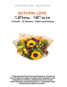 AUTUMN LOVE Bouquets 12 bunches