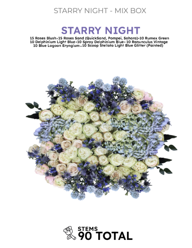 STARRY NIGHT Mixed Box 90 stems STARRY NIGHT Mixed Box 90 stems